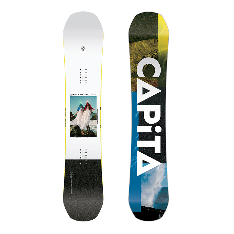 Men's Defenders of Awesome snowboard, True Twin, Hybrid Camber, design award winner, high-impact resistance, freestyle deck.