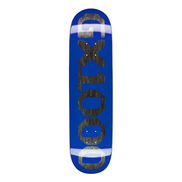 OG Logo Deck 8 tuumainen skeittilauta, valmistettu BBS:llä, sininen ja musta muotoilu.
