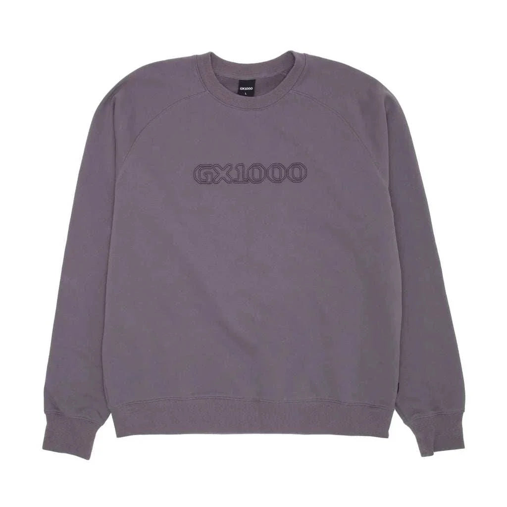 OG Logo Crewneck, harmaa, raskas 14oz jersey fleece, suora kirjonta rinnassa.