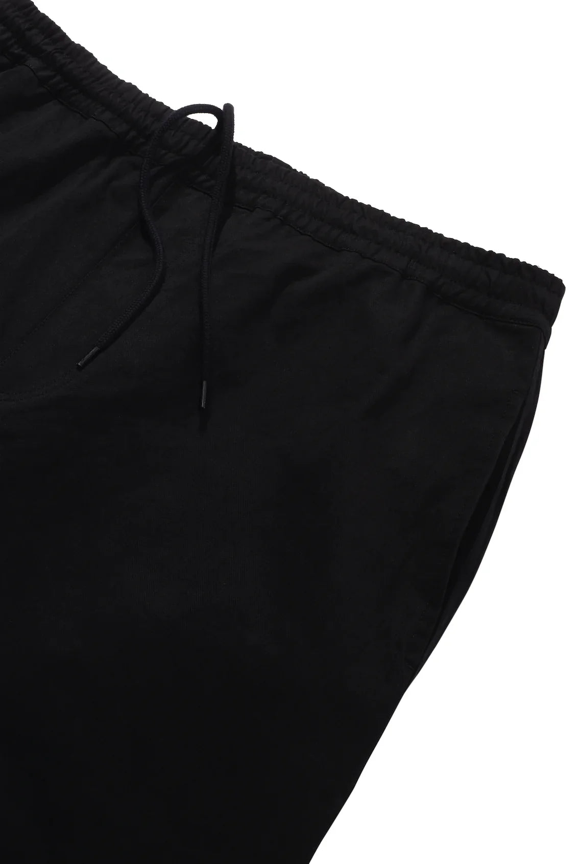 GRAND COLLECTION COTTON PANT with elastic waist and drawstring, black color.