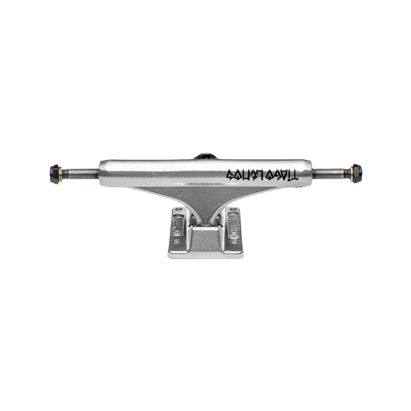 Skateboard truck - polished, Tiago Lemos signature, mid height, improved stability and turning.