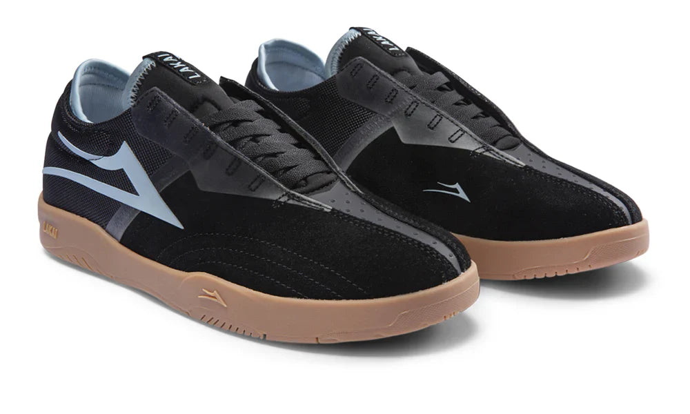 Mod Black/Gum Suede shoes with navy suede, engineered mesh, and advanced XLK cupsole.