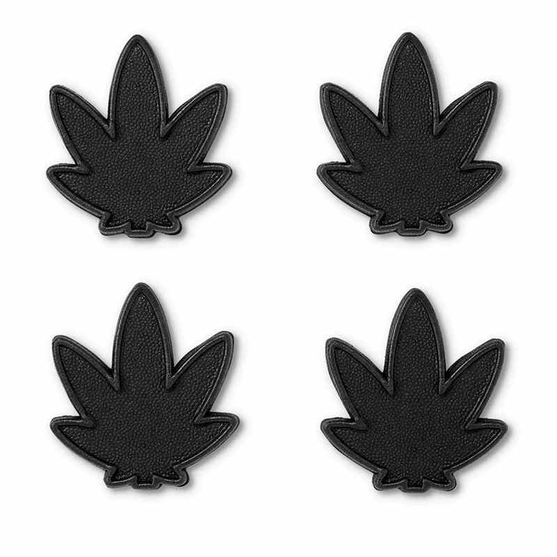 MINI SEAWEED pack of four, plant-based foam, fun-sized black seaweed-shaped traction pieces.