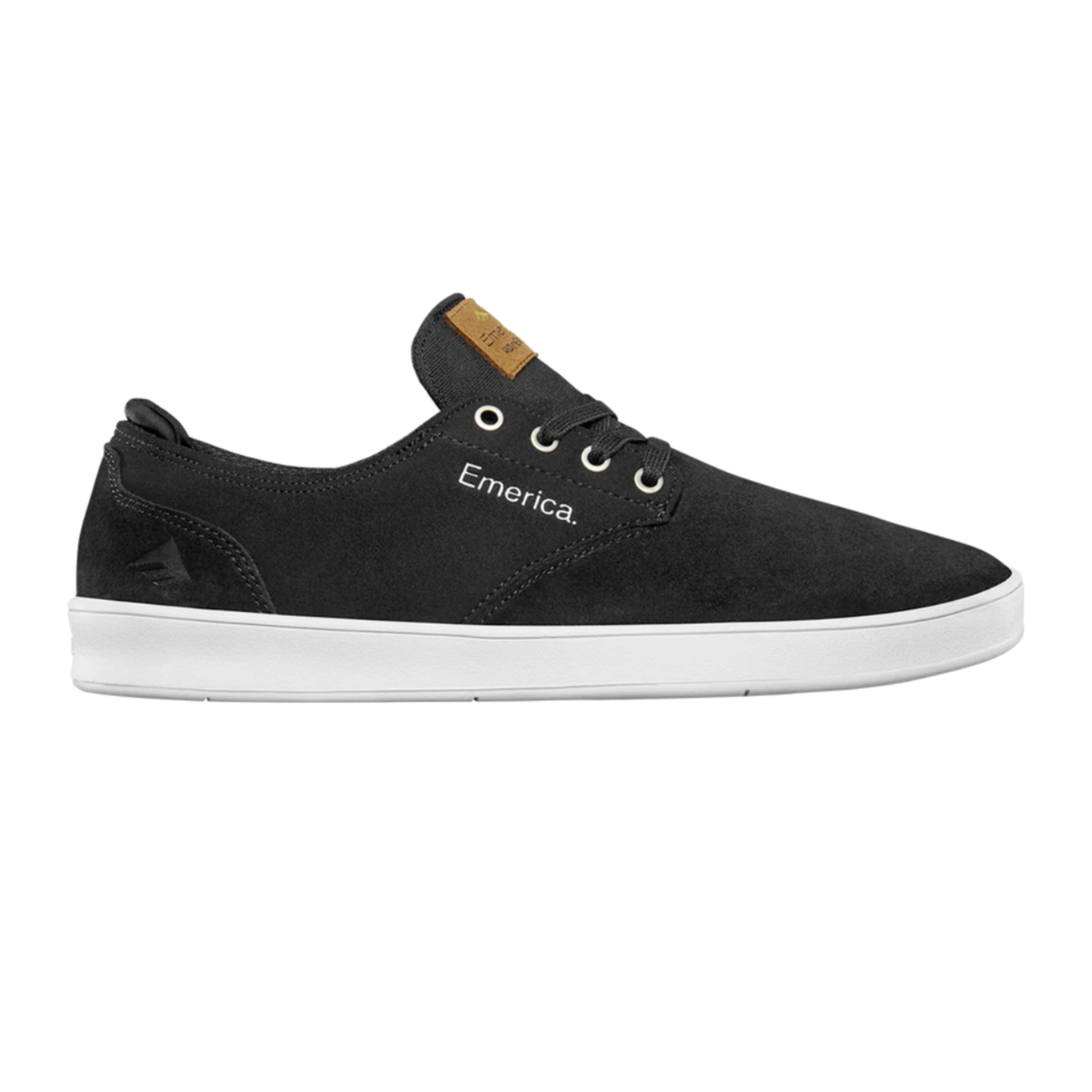 The Romero Laced skate shoes by Emerica featuring a low profile cupsole and triangle tread pattern.