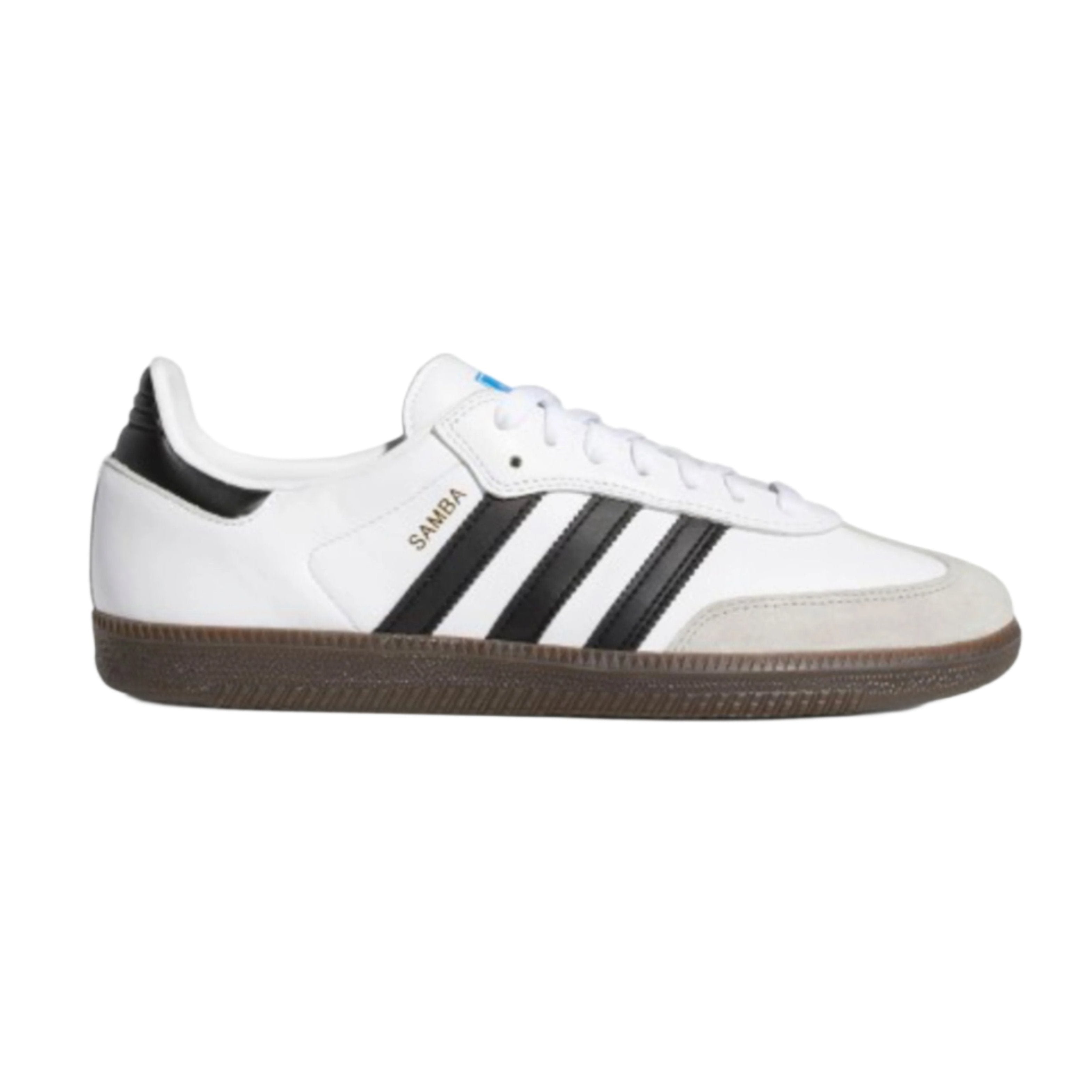 Adidas Samba ADV skate shoes with premium suede and leather upper, double layered toe, and grippy cupsole.