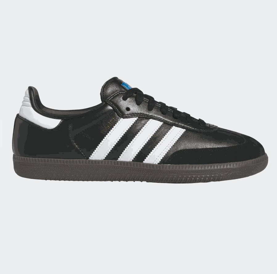 Samba adv sneakers GW3159 IE3100 in black with white stripes.