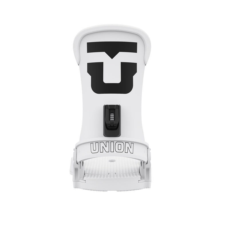 Union Force Classic Team HB snowboard binding, white, durable and performance-focused.