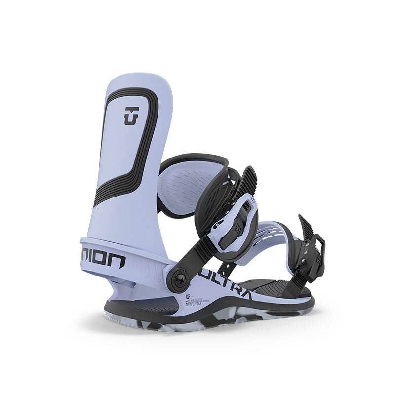 ULTRA WOMEN'S freestyle snowboard binding with reactive dampening and molecular bushing for comfort and board feel.