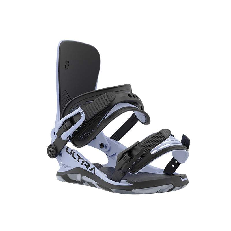 ULTRA WOMEN'S freestyle snowboard binding with reactive dampening and molecular bushing for enhanced comfort.