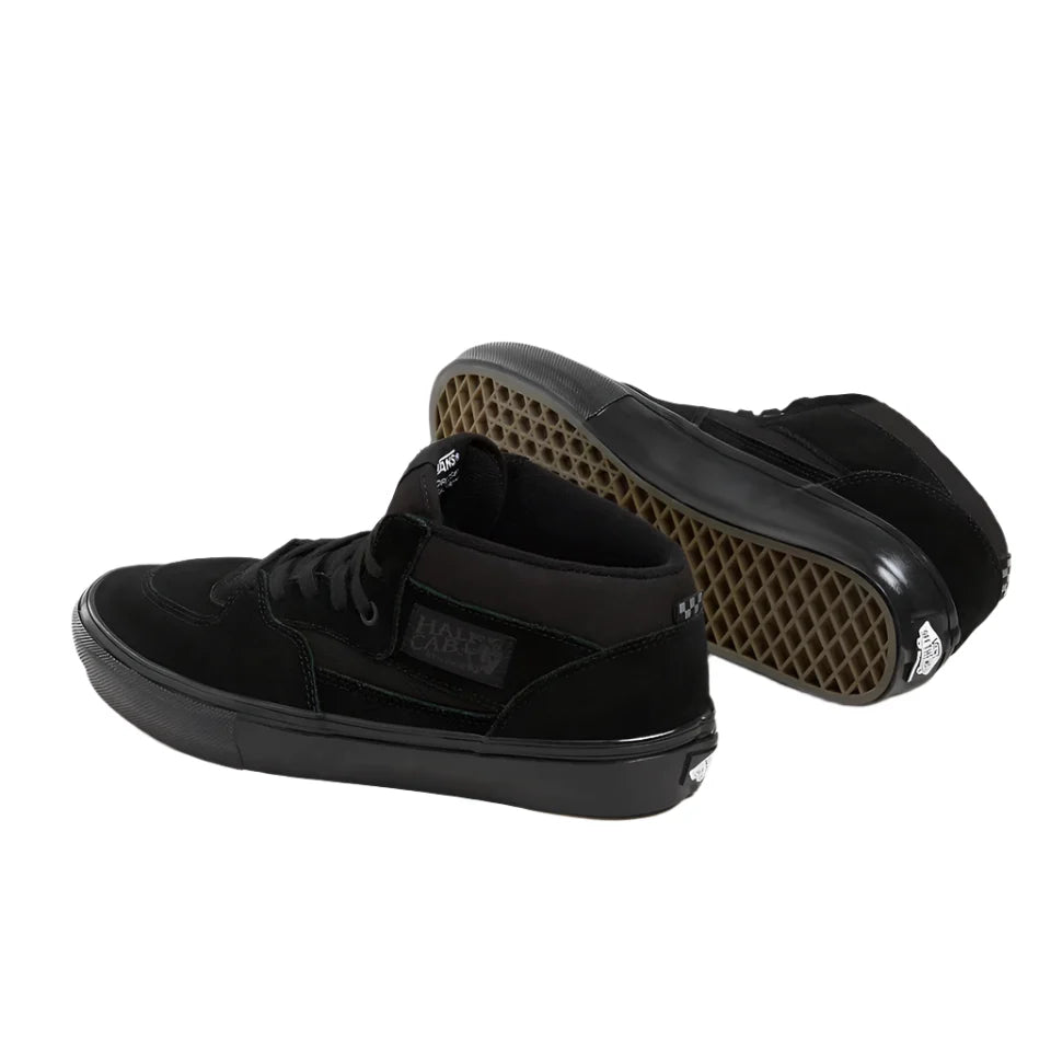 Skate Half Cab -kengät, kestävä rakenne, SICKSTICK™-kumipohja, POPCUSH™-iskunvaimennus, musta.