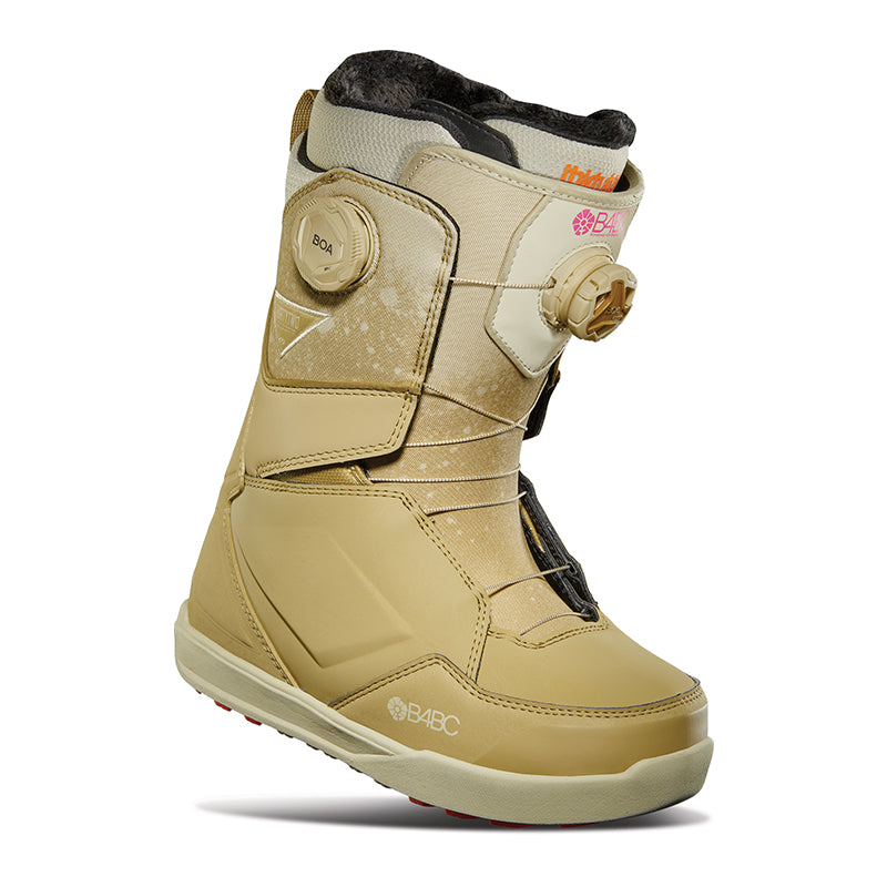 Tan Lashed Double BOA Women's B4BC snowboard boot with Dual BOA Fit System and Performance Rubber Outsole.