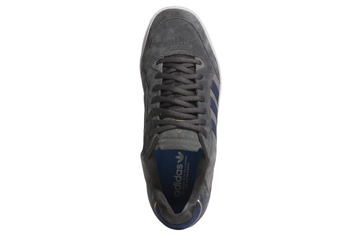 Adidas Tyshawn Low Carbon Grey Five sneaker top view.