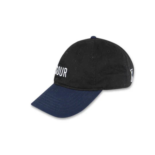 Musta Army Cap, Sour-kirjailulla, 100% puuvillaa.