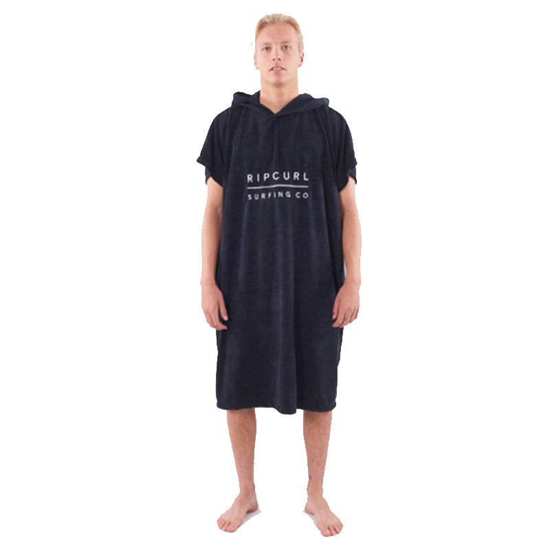 MIX UP HOODED TOWEL BLACK