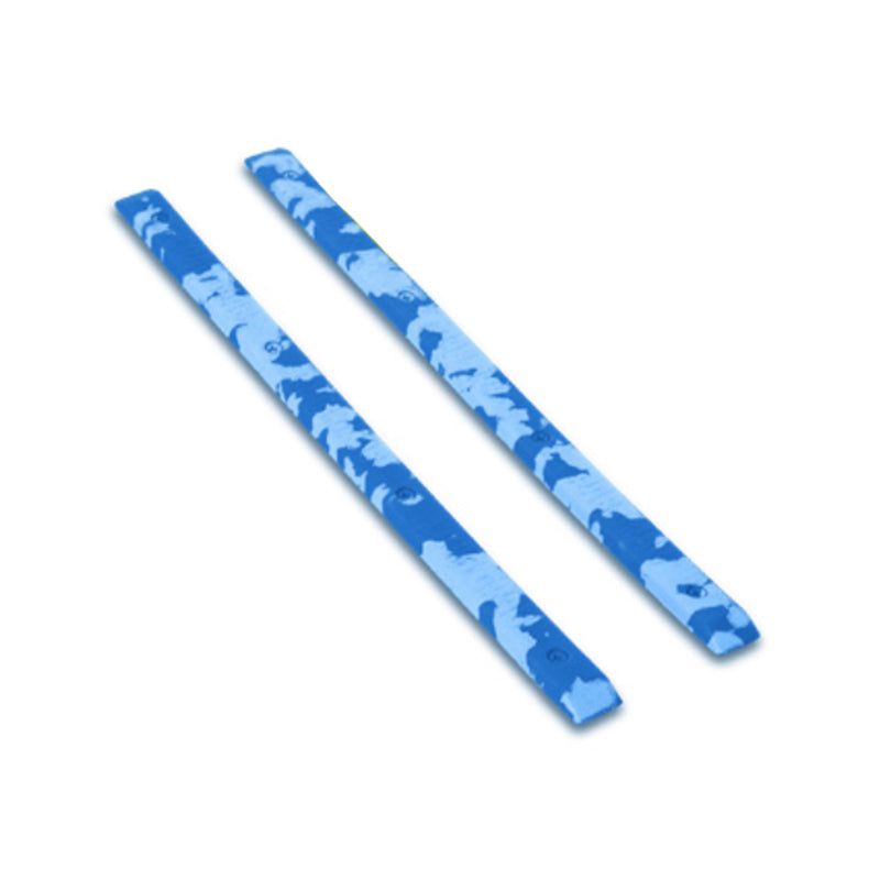 Blue foam skate rails for snowboards, inspired by 1980s design, featuring Gripples™ texture.