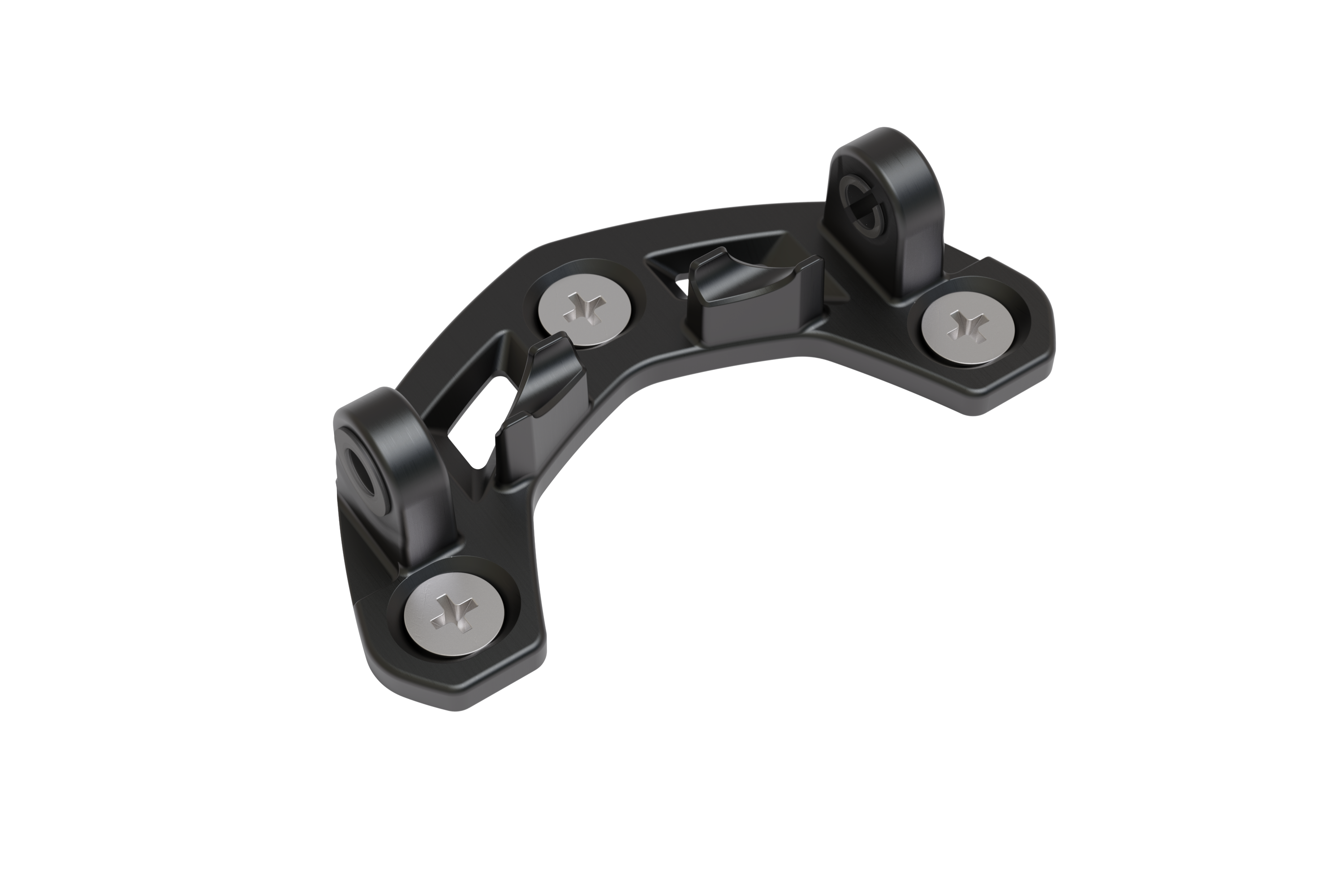 Die-cast aluminum Explorer touring bracket with mounting hardware.