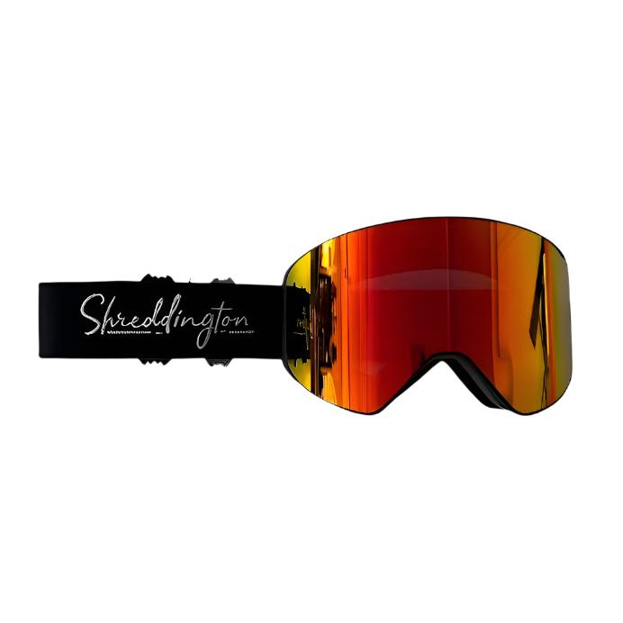 MAGNET BLK snow goggles with bonus lenses, featuring performance lens technology, helmet compatibility, adjustable strap, and ergonomic frame.