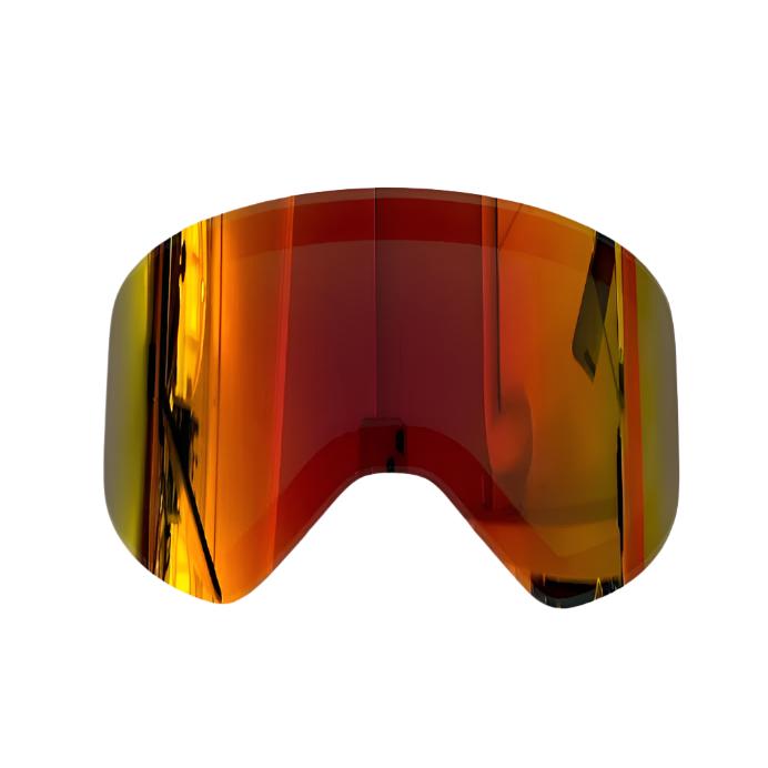 MAGNET BLK snow goggle lens with anti-fog and UV protection, featuring wide peripheral vision and advanced optical clarity.