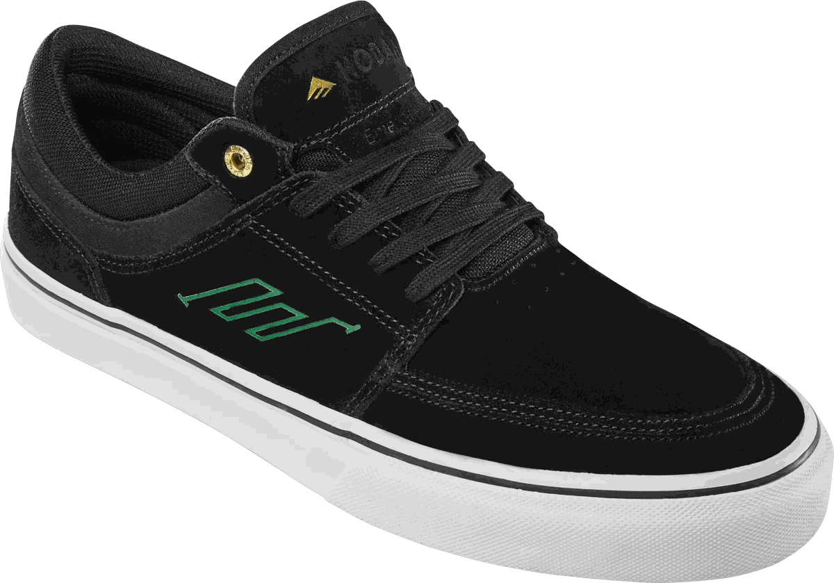 Emerica Hoban skate shoe with suede finish and custom design.