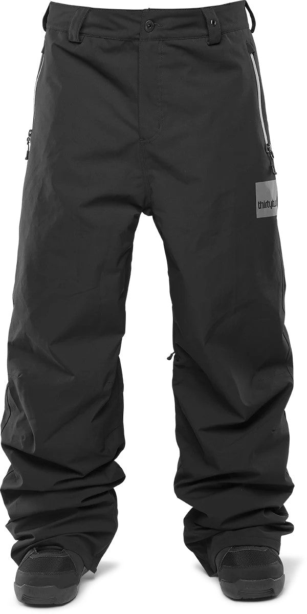 Black Gateway Pant for snowboarding with loose fit and elite level lining.