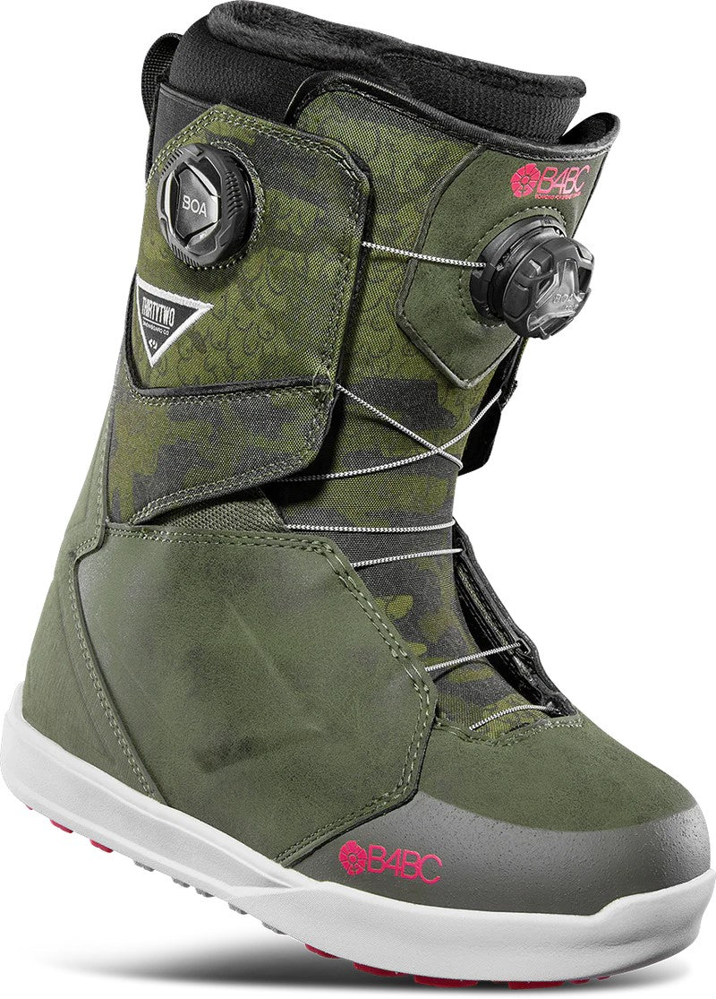 Women's Lashed Double Boa X B4BC snowboard boot in bone color with dual BOA fit system.