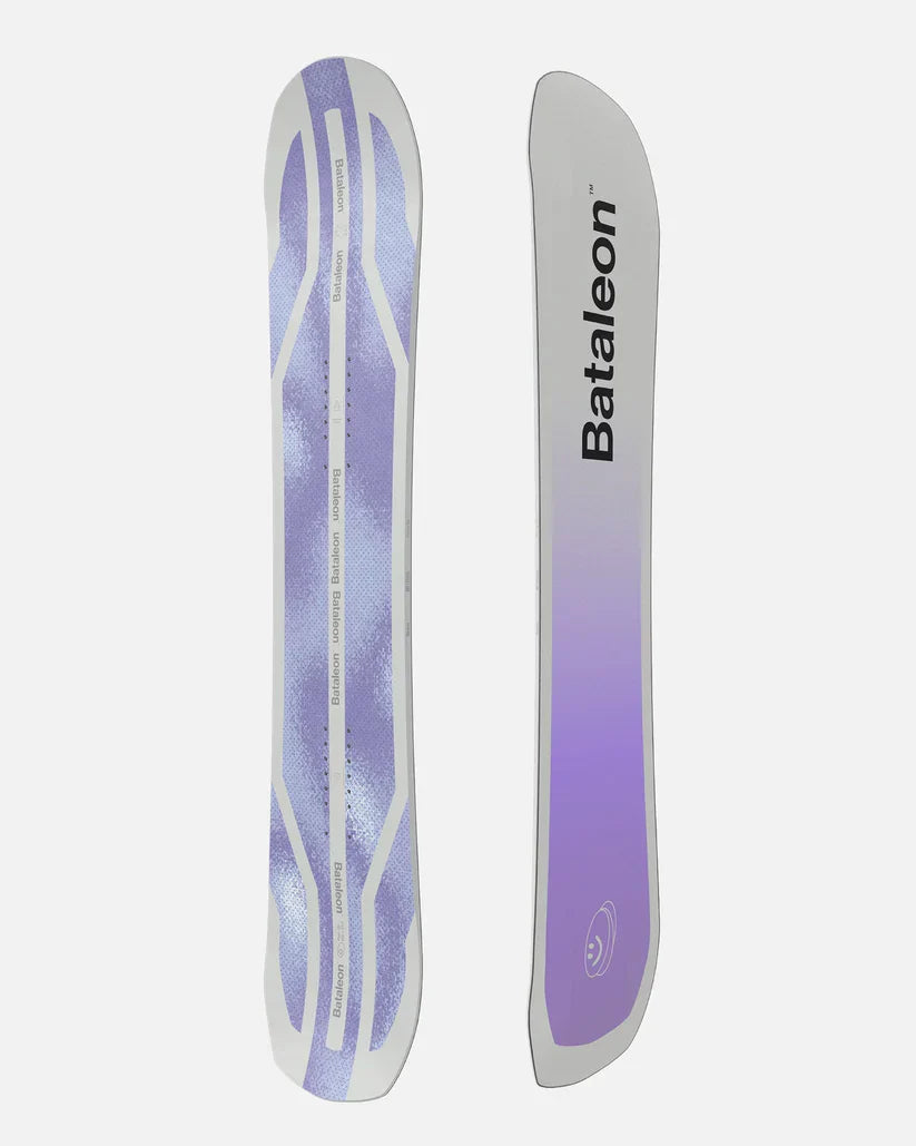 Women's directional twin snowboard, featuring advanced 3D shaping and Triple Base Technology for all-mountain performance.