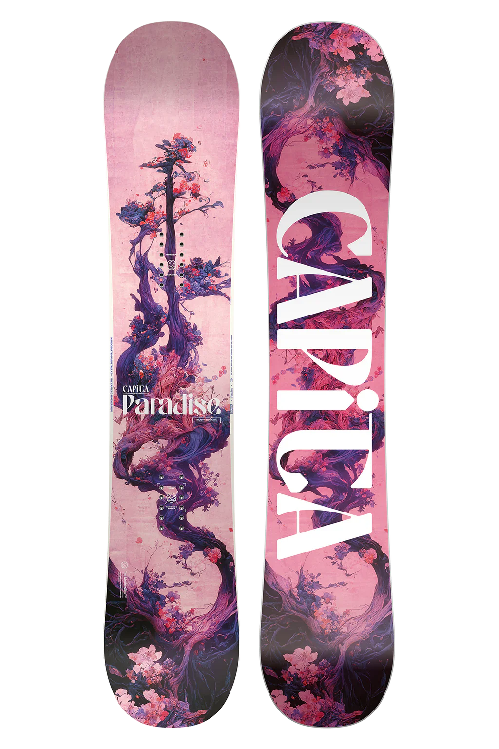 PARADISE 24/25 snowboard with floral design for intermediate freeriders.