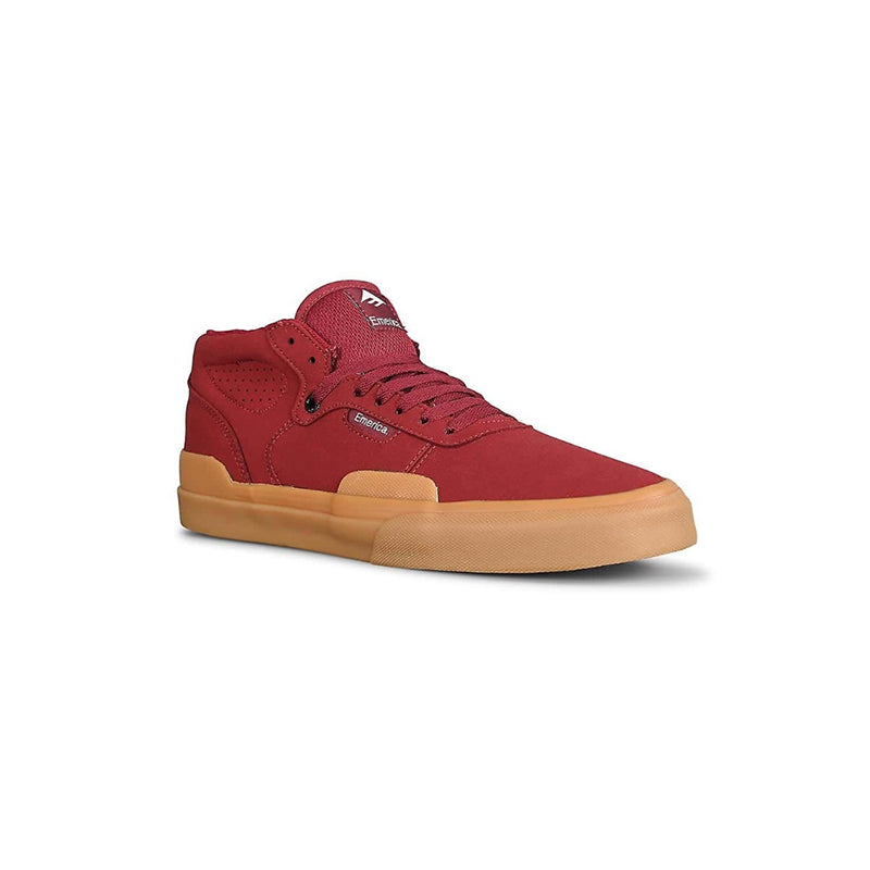 Red Pillar Skeittikengät mid-top skate shoes with double wrap vulcanized construction and desert grip outsole.