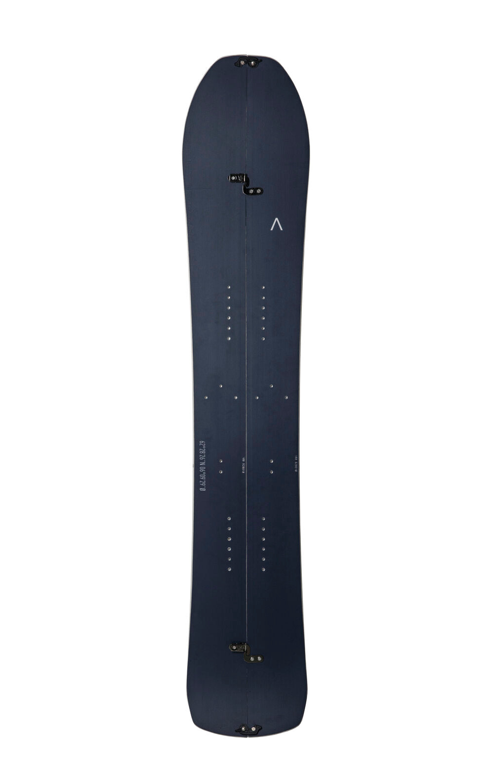 FJELL snowboards MT1365s splitboard, directional shape with poplar core, eco-friendly epoxy, Karakoram clips, sintered base.