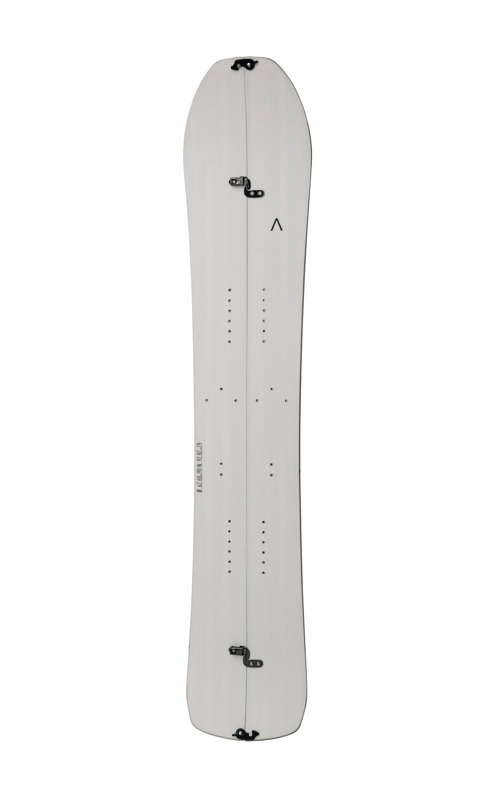 FJELL MT1365 splitboard with directional shape and poplar wood core for backcountry freestyle.