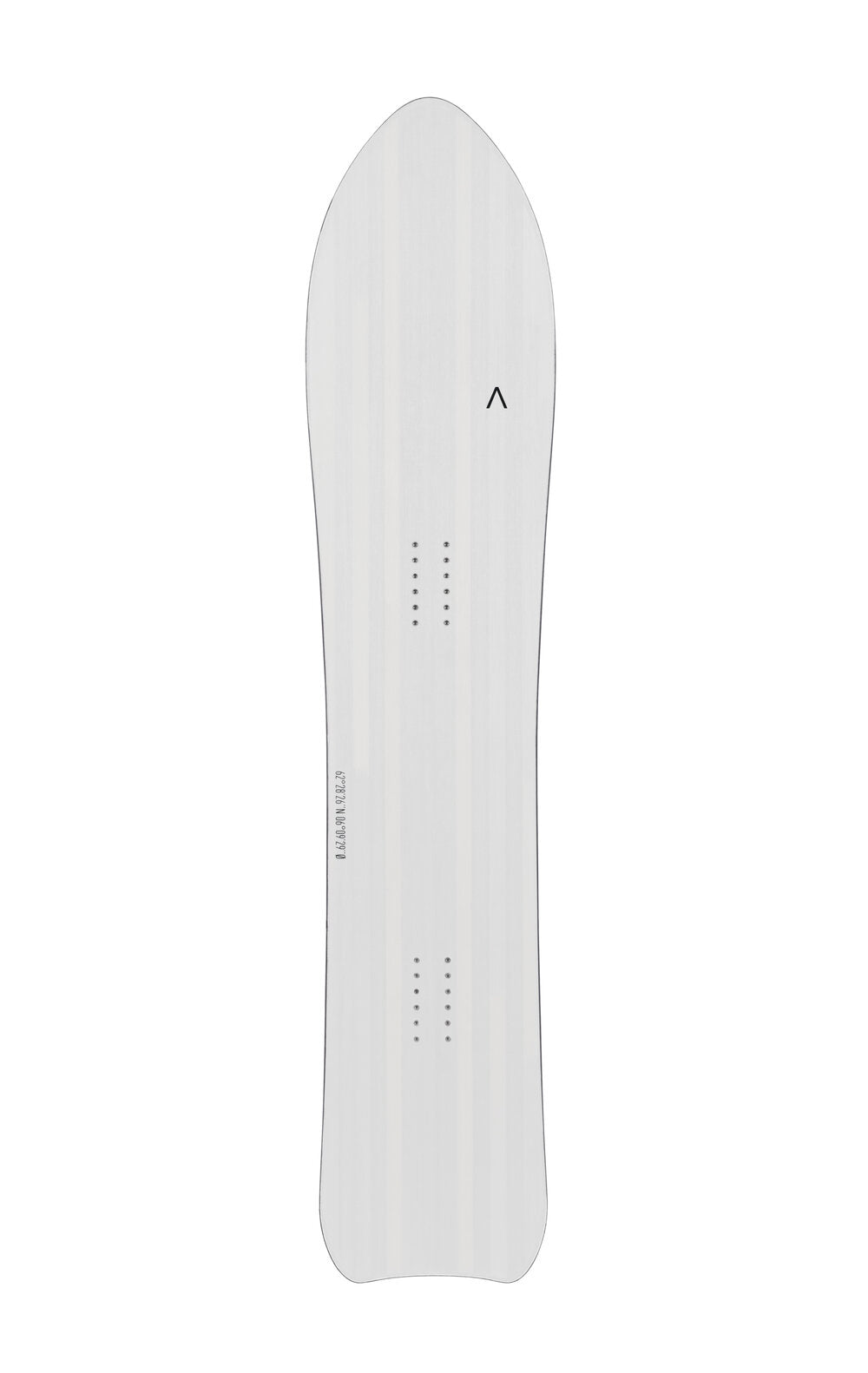 FJELL MT1180 HOKKAIDO snowboard, directional shape, poplar wood core, rocker camber, eco-friendly epoxy.