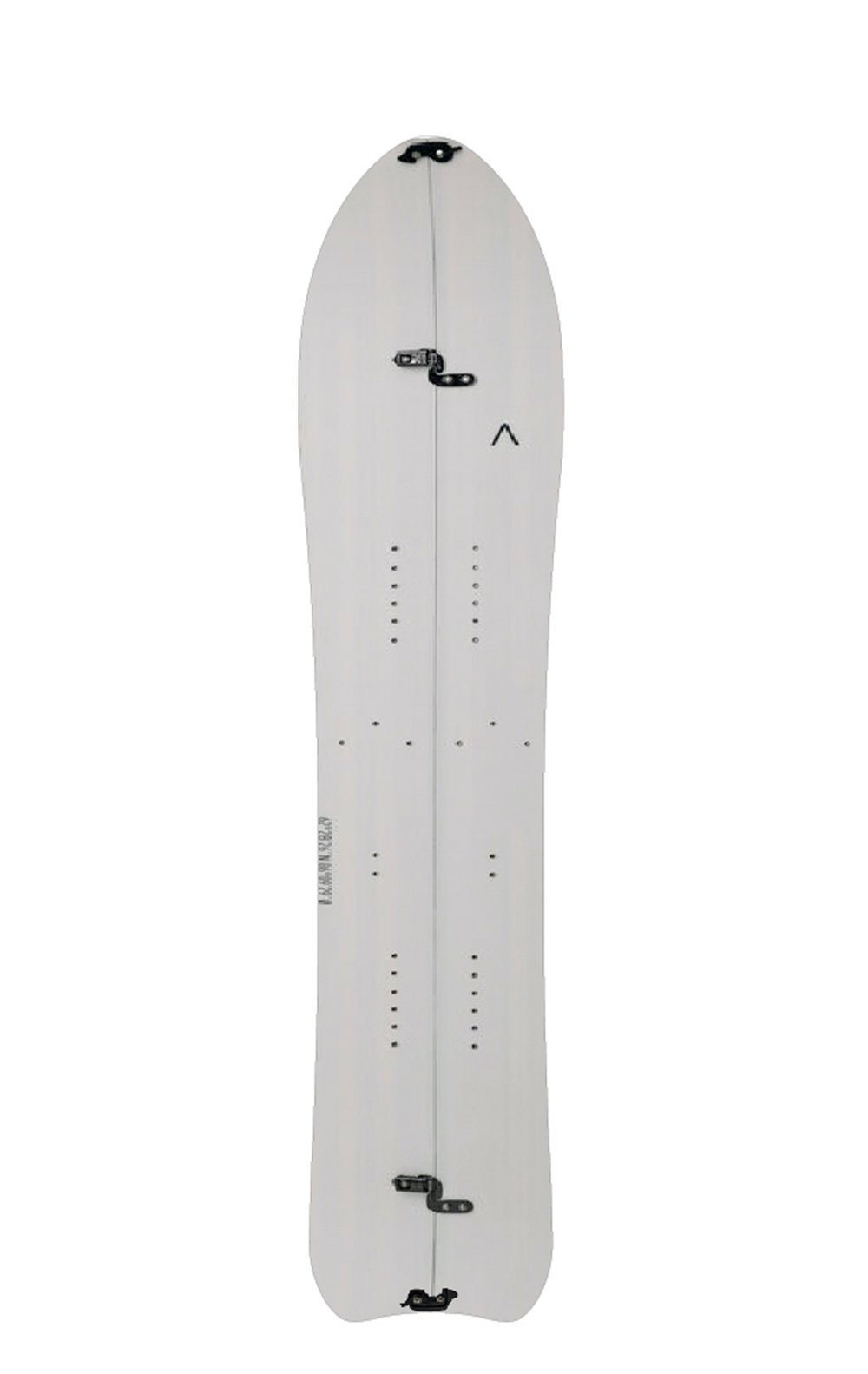 FJELL MT1180 split directional snowboard with eco epoxy resin, rocker nose, and stiff flex.