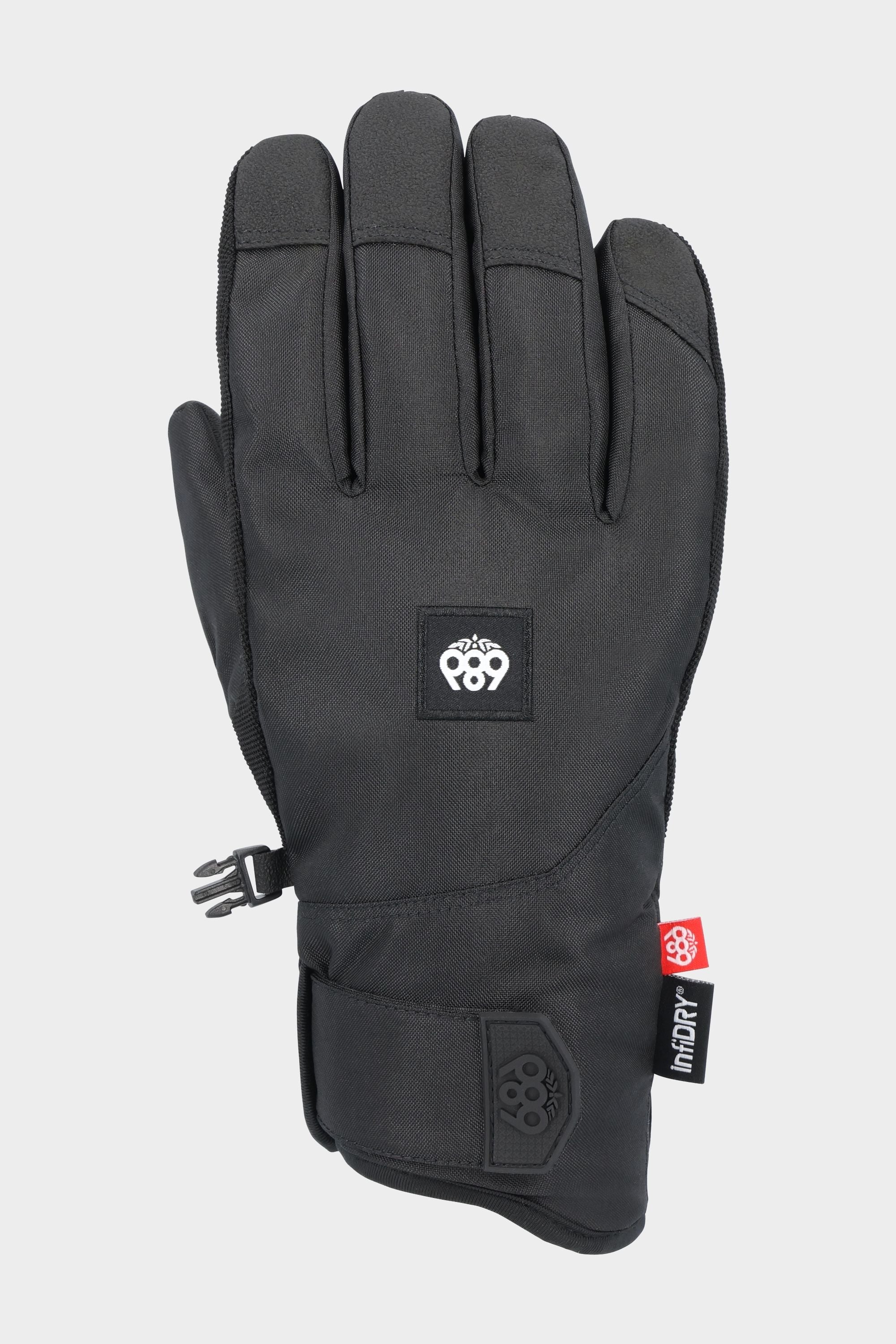 Black Primer Glove with adjustable Velcro cuffs and touchscreen capabilities.