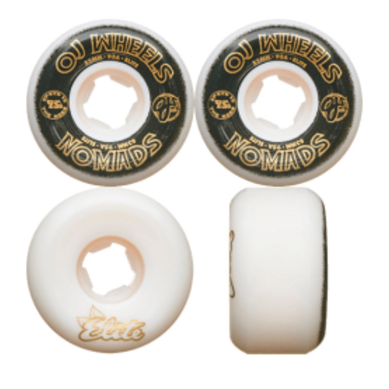 OJ NOMADS 95a skateboard wheels, high-performance urethane, mid-width shape.