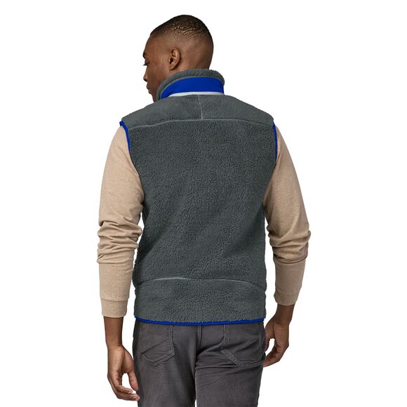 Patagonia men's classic retro-x vest in nouveau green, fleece with windproof membrane.