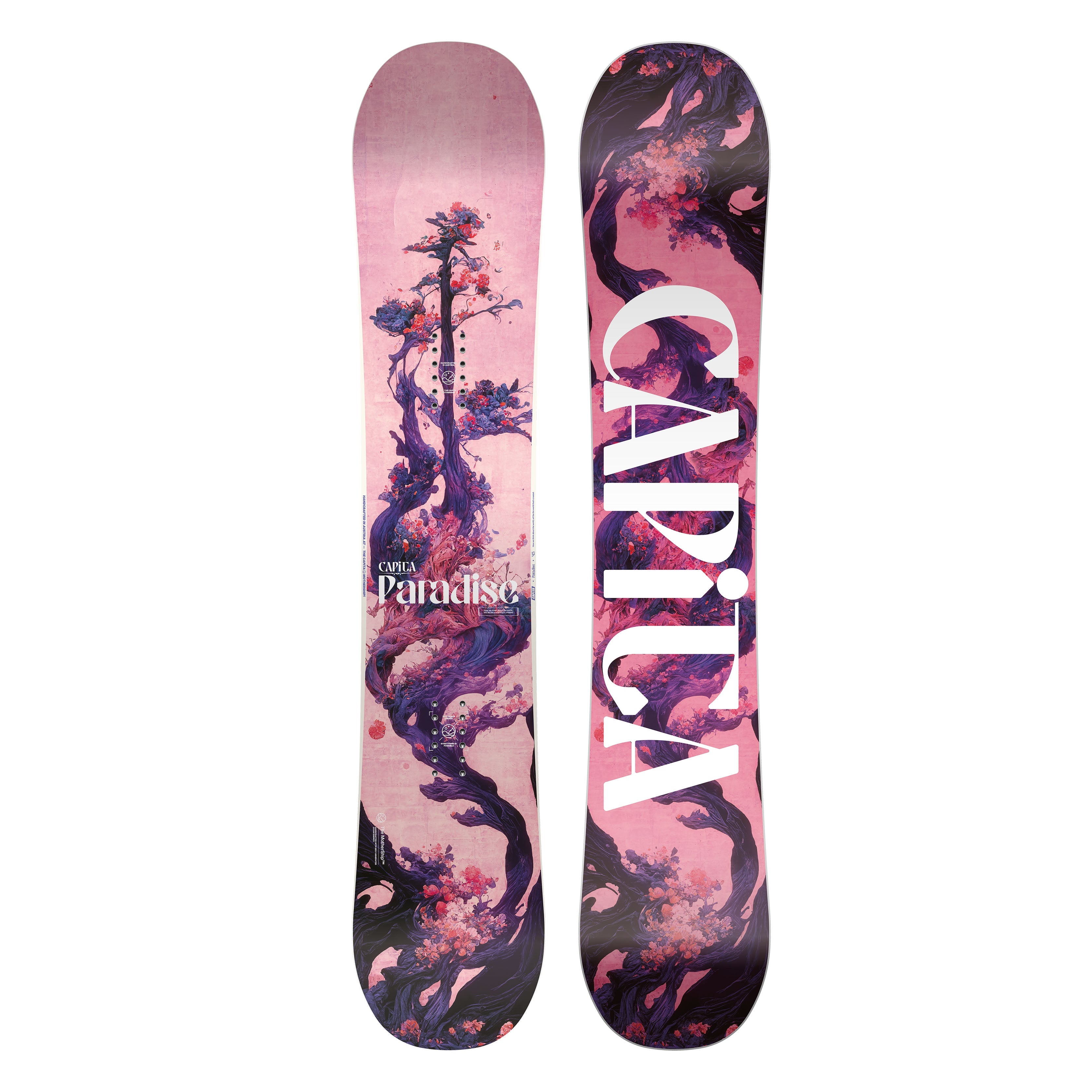 PARADISE 24/25 snowboard with colorful graphic design, ideal for intermediate all-terrain freeriders.