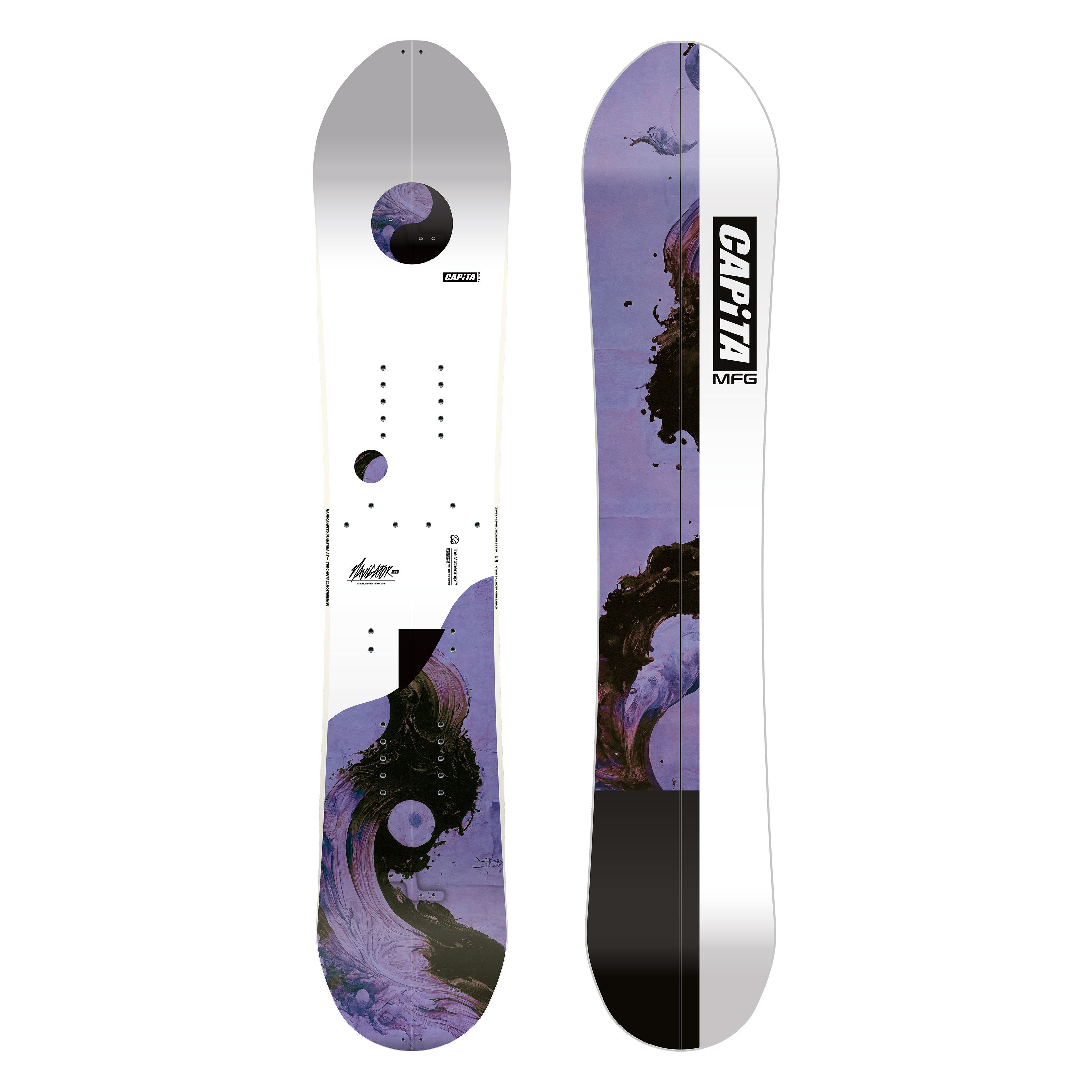 NAVIGATOR SPLIT WMN 24/25 snowboard with hybrid camber design for powder and resort adventures.