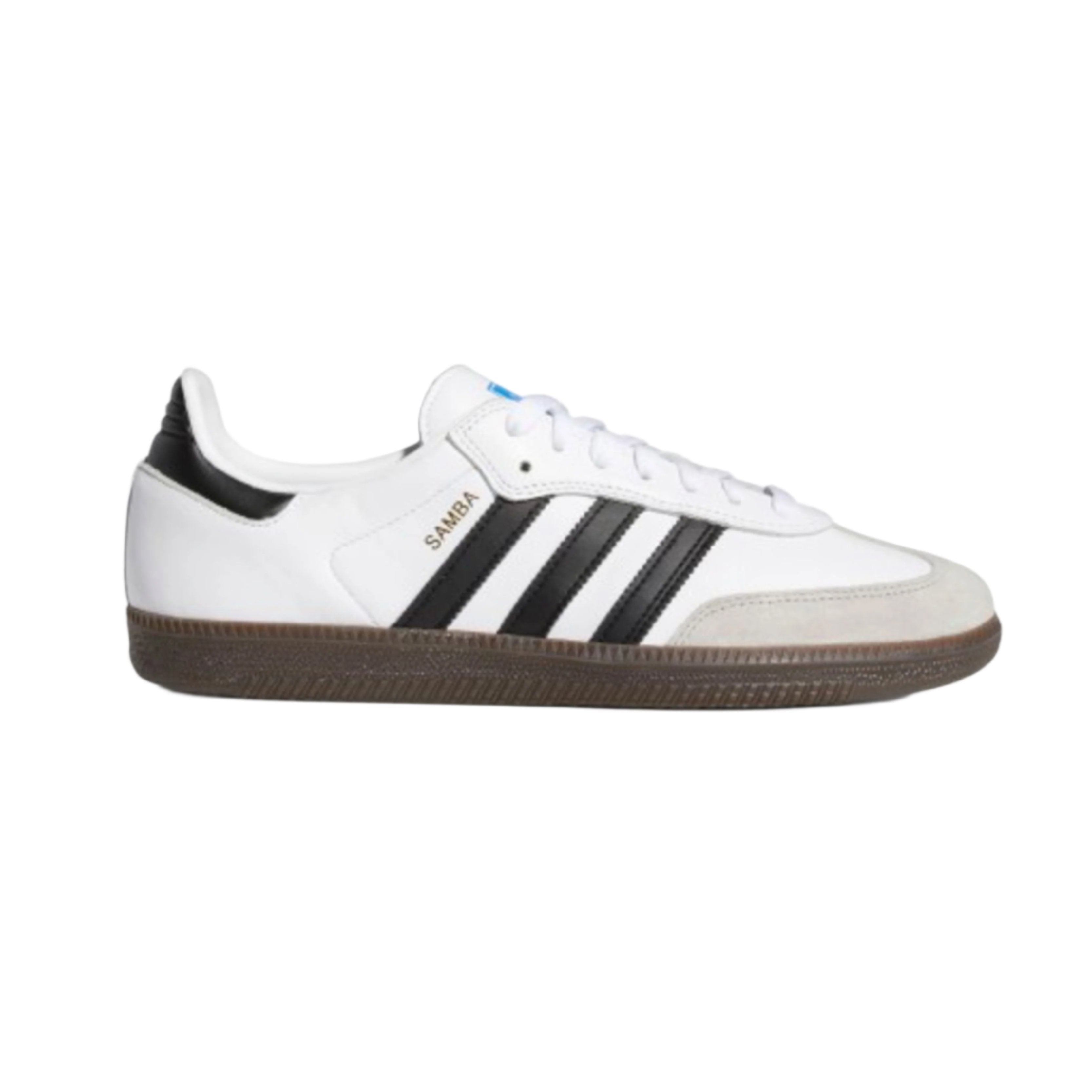 Adidas Samba ADV skate shoes with premium suede and leather upper, double layered toe, and grippy cupsole.