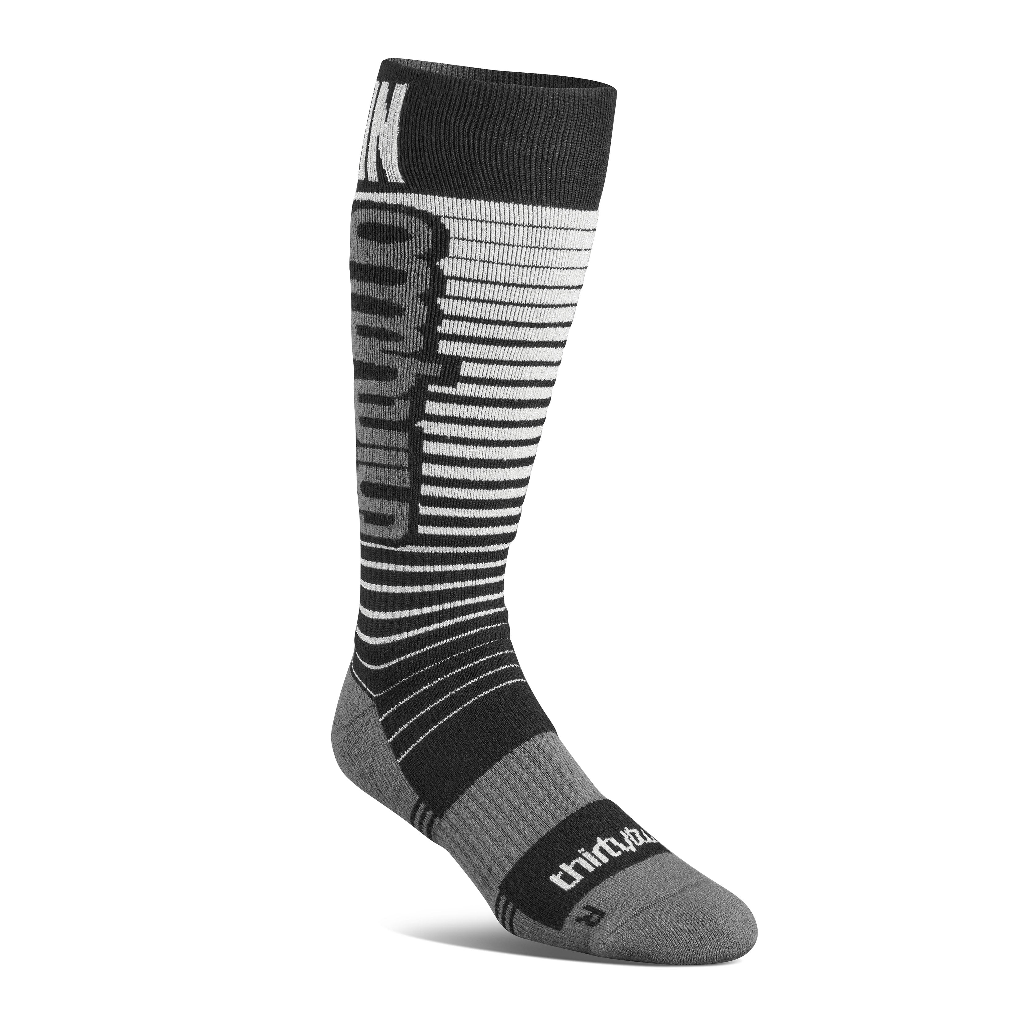 Midweight Signature Merino Sock in black/silver with ASI Fit and advanced features for comfort and support.