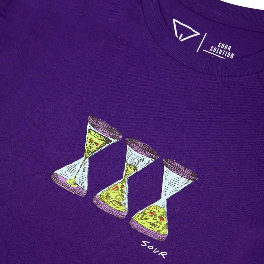 Purple Sourglass Tee with Buchi art, 100% cotton, screen printed in Barcelona.