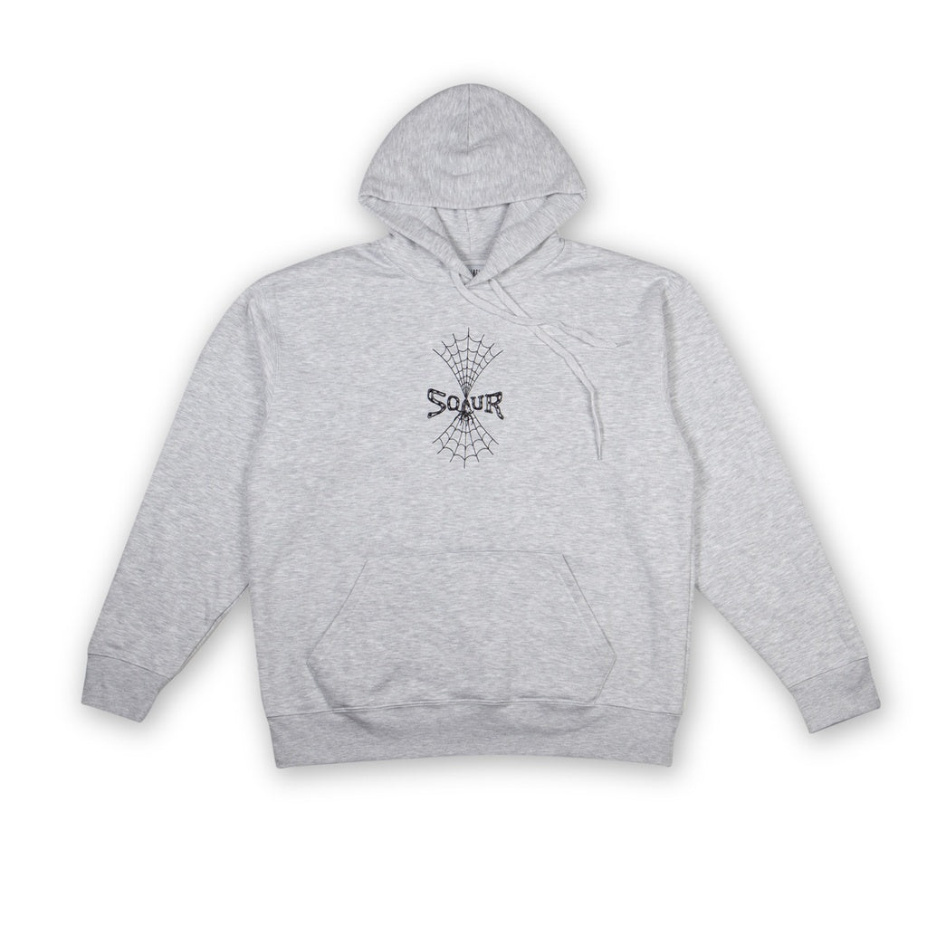 Unisex Sour sourweb hood in gray, made from 80% cotton and 20% polyester, available in sizes S-XXL.