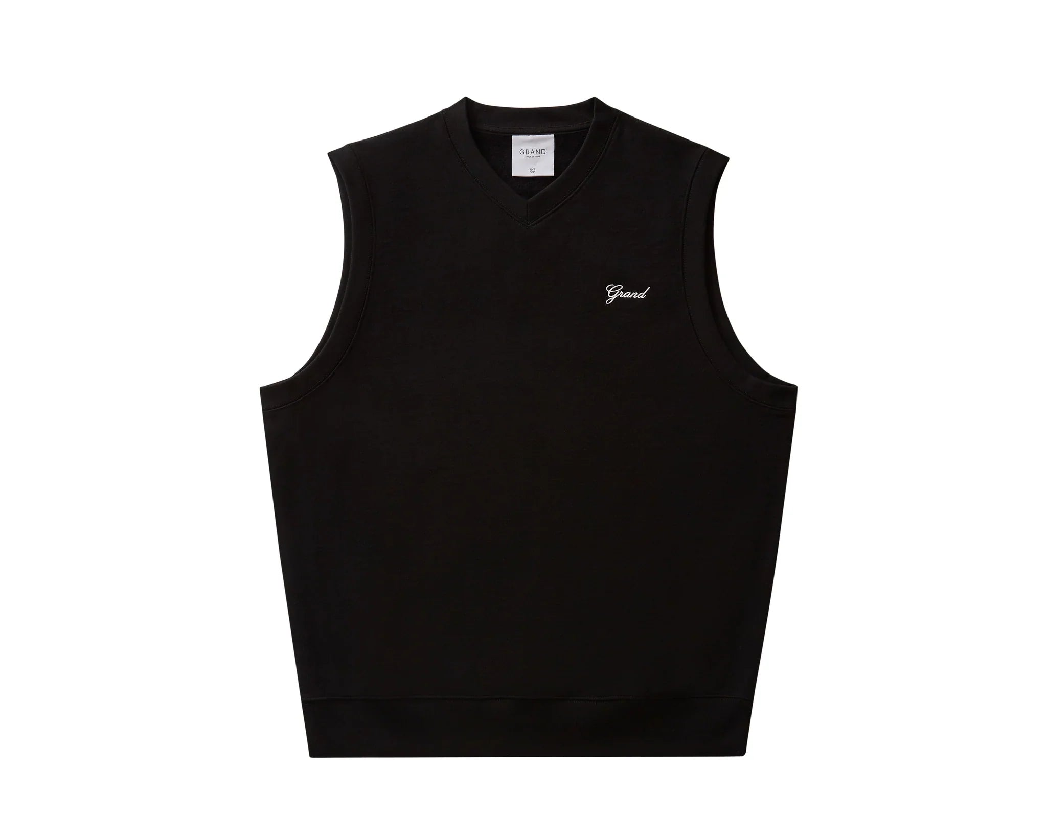 Grand Collection swestshirt vest, 100% cotton, soft brushed inside, embroidered logo.