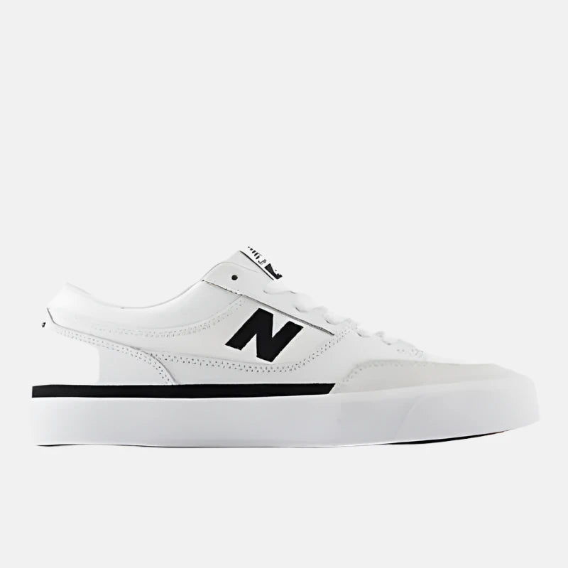 New Balance NM417LWW skate shoes with suede and canvas upper, featuring NDurance rubber outsole and vulcanized sole for durability.