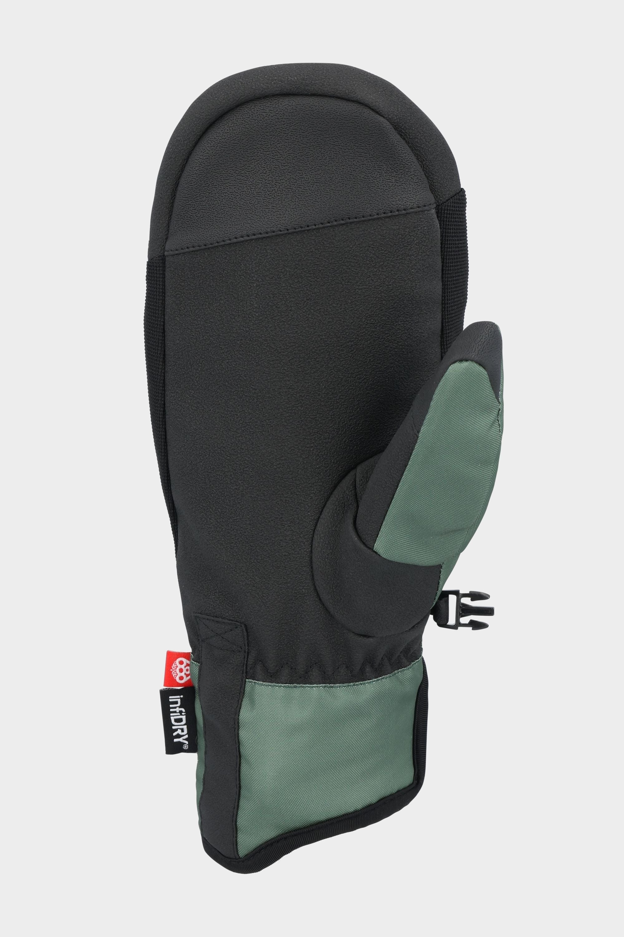 Primer Mitt with touchscreen technology, waterproof design, and adjustable Velcro cuffs for enhanced comfort and protection.